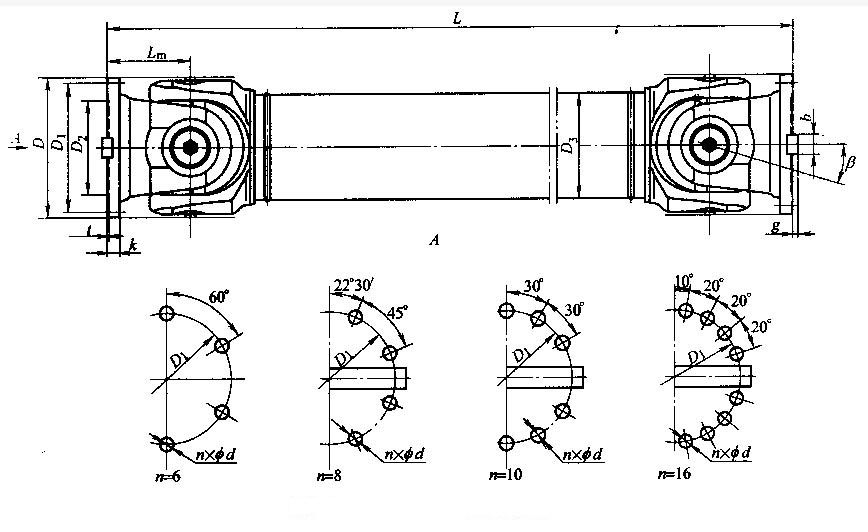 SWC-WH型万向联轴器型式